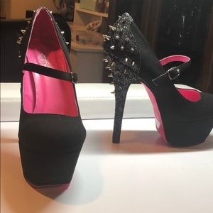 Qupid spiked heels